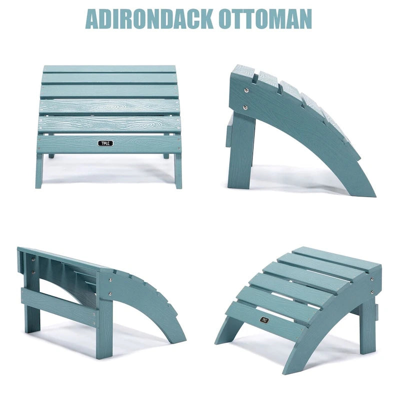 Adirondack Ottoman Footstool for Outdoor Patio Garden Porch