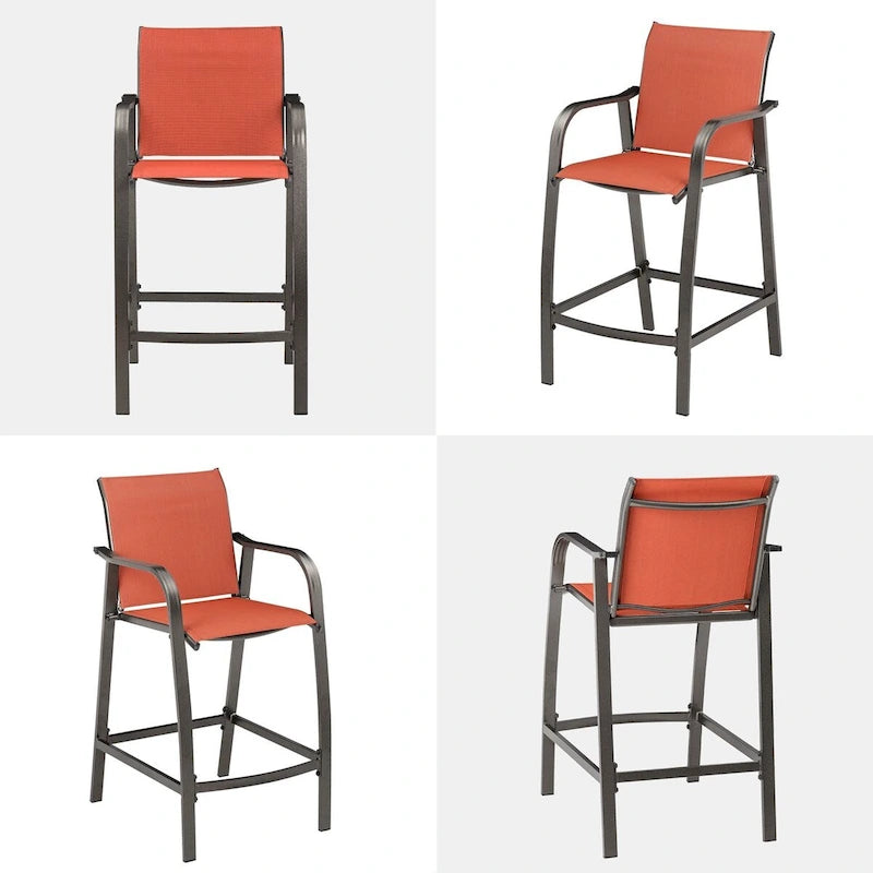 VredHom Outdoor Bar Stools Patio Bar Chairs (Set of 4) - 21.7  W x 25.6  D x 43.7  H