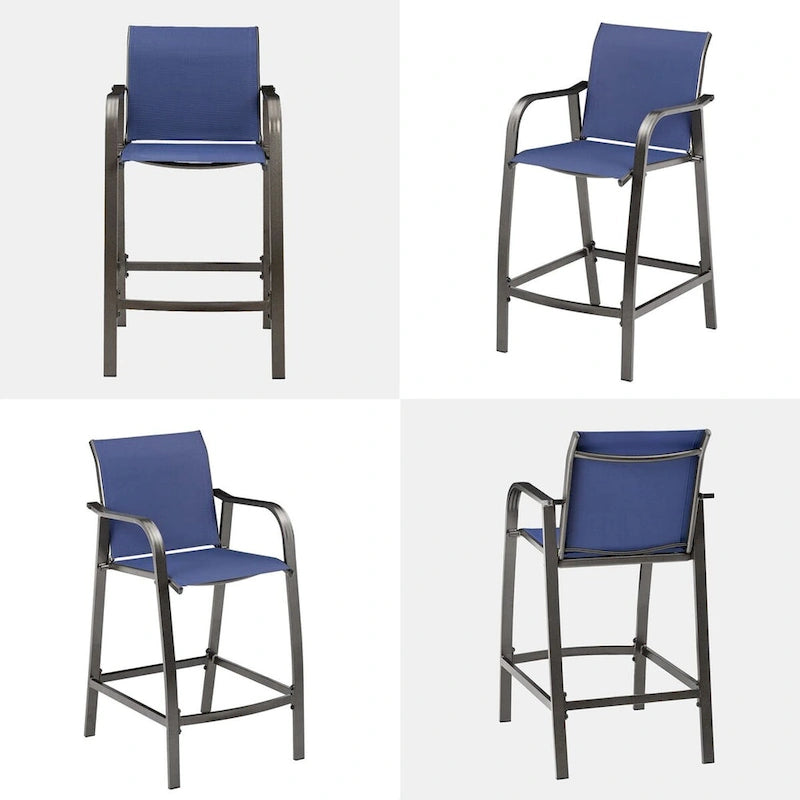 VredHom Outdoor Bar Stools Patio Bar Chairs (Set of 4) - 21.7  W x 25.6  D x 43.7  H