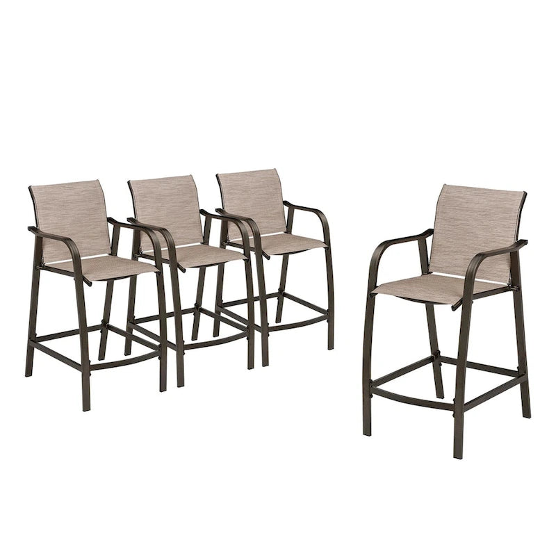 VredHom Outdoor Bar Stools Patio Bar Chairs (Set of 4) - 21.7  W x 25.6  D x 43.7  H