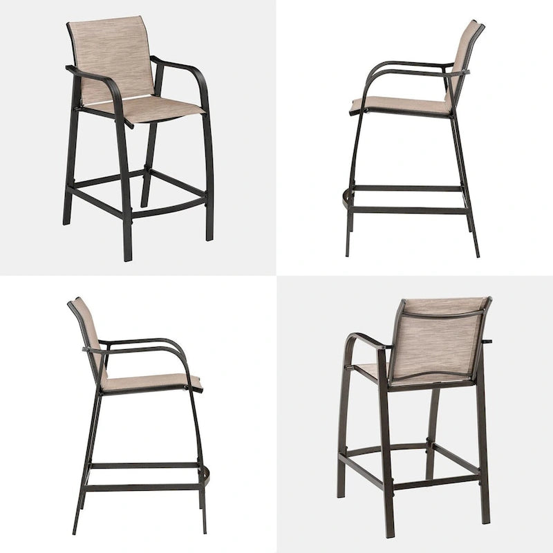 VredHom Outdoor Bar Stools Patio Bar Chairs (Set of 4) - 21.7  W x 25.6  D x 43.7  H