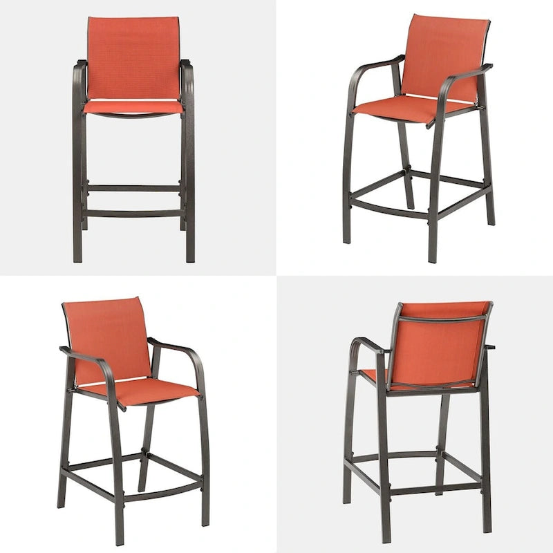VredHom Outdoor Bar Stools Patio Bar Chairs (Set of 4) - 21.7  W x 25.6  D x 43.7  H