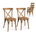Patio Plastic Stackable Dining Chair Set (Set of 2)