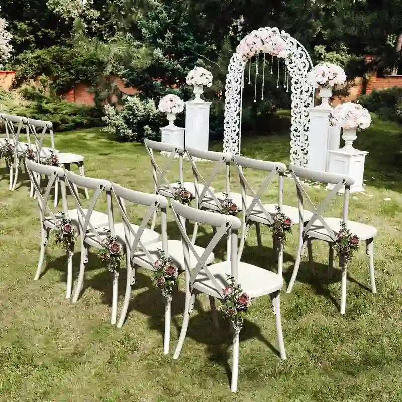 Patio Plastic Stackable Dining Chair Set (Set of 2)