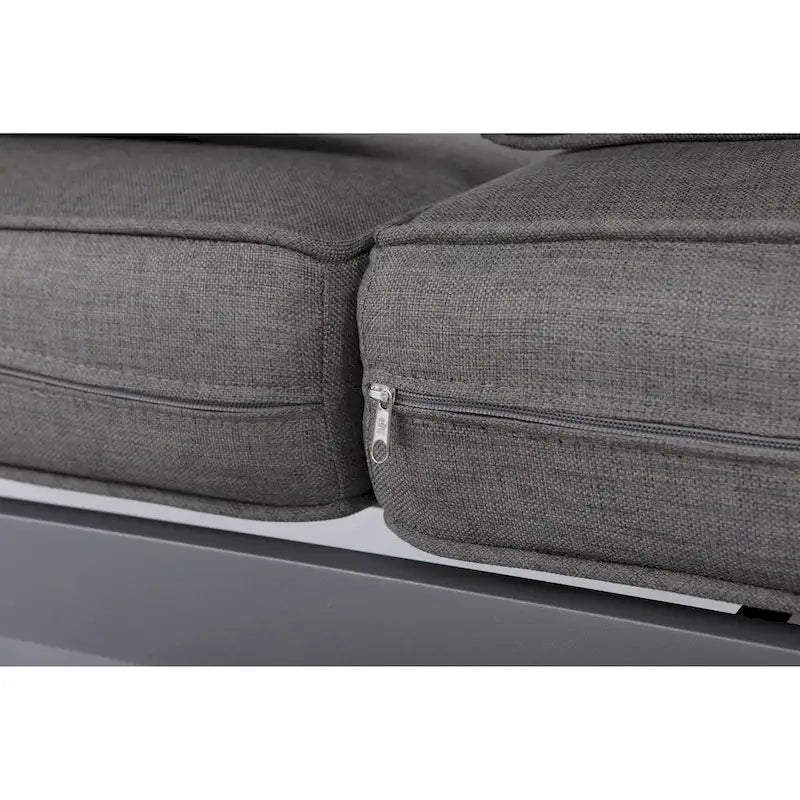Cabo Aluminum Sofa with Gray Frame with Cushion.