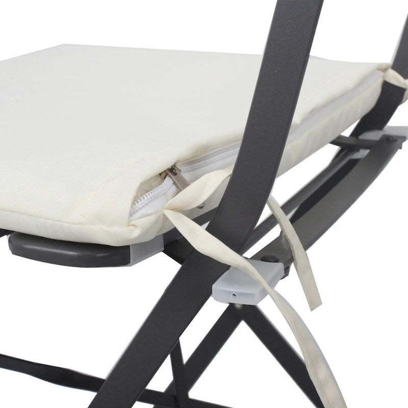 3 Pieces Patio Bistro Balcony Metal Chair Table Set - N/A