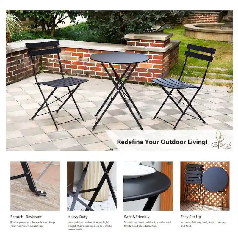Round 2 Person - 23.6  Long Bistro Set