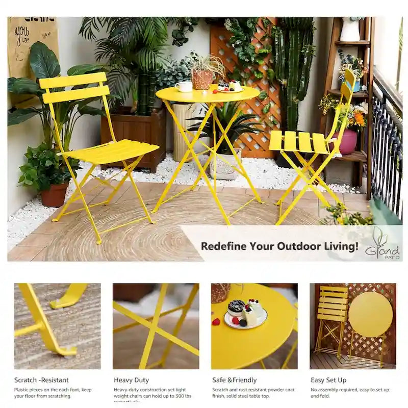 Round 2 Person - 23.6  Long Bistro Set