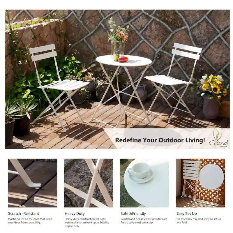 Round 2 Person - 23.6  Long Bistro Set