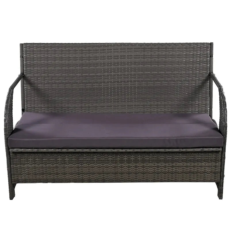 Outdoor Loveseat and Convertible to four seats and a table,Suitable for Gardens and Lawns