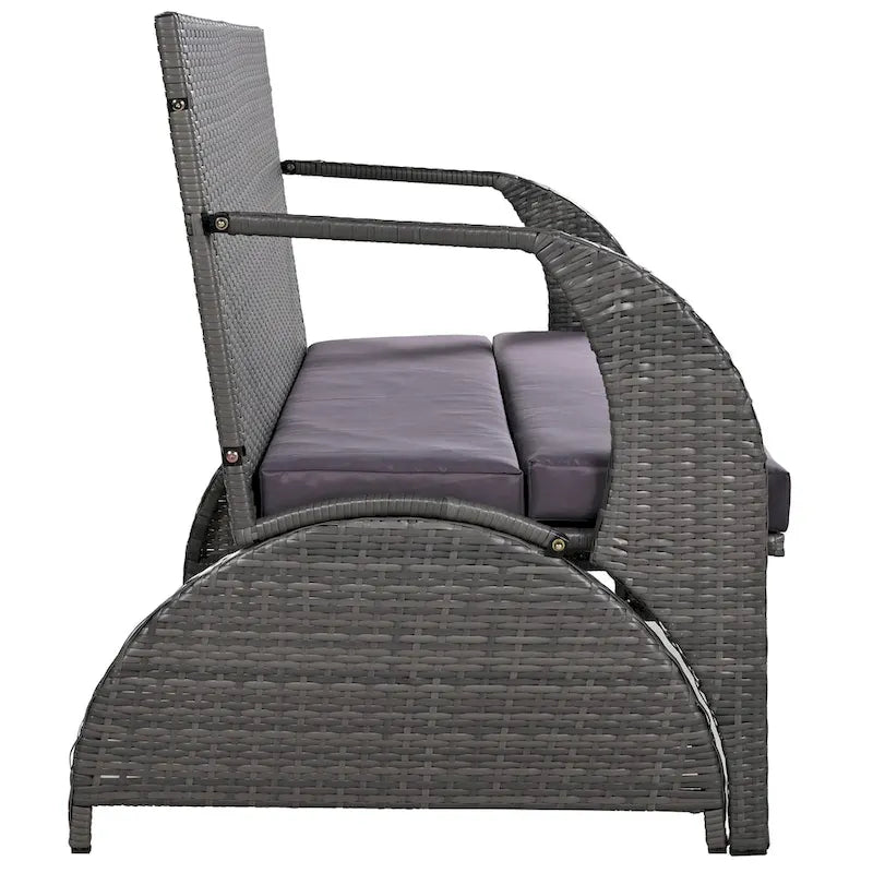 Outdoor Loveseat and Convertible to four seats and a table,Suitable for Gardens and Lawns