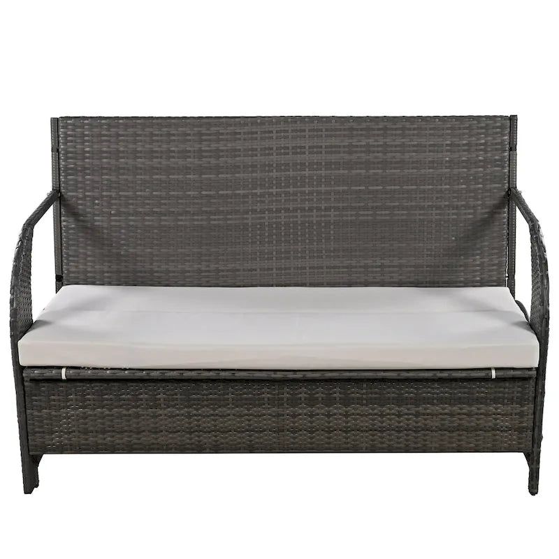 Outdoor Loveseat and Convertible to four seats and a table,Suitable for Gardens and Lawns