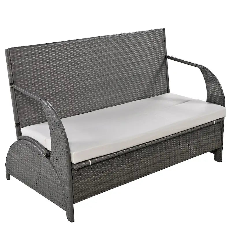 Outdoor Loveseat and Convertible to four seats and a table,Suitable for Gardens and Lawns