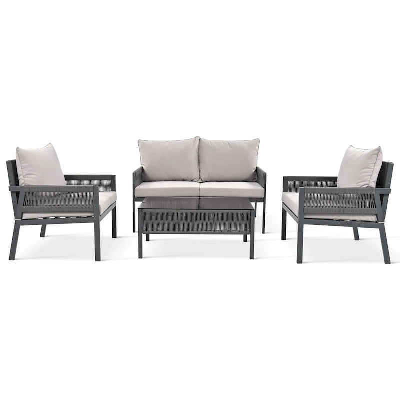 4-Piece Rope Patio Furniture Set