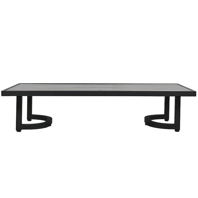 4-Piece Outdoor Steel Patio Sectional with Table and Cushions