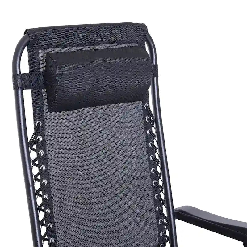Outsunny Outdoor Rocking Chairs,Foldable Reclining Lounge Rocker