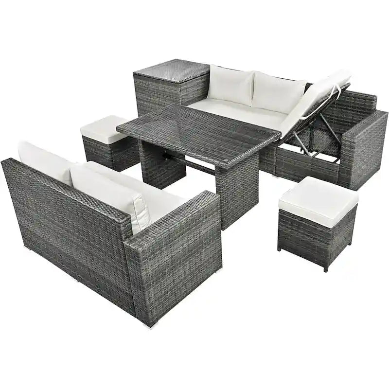 Outdoor 6-Piece Rattan Sofa Set
