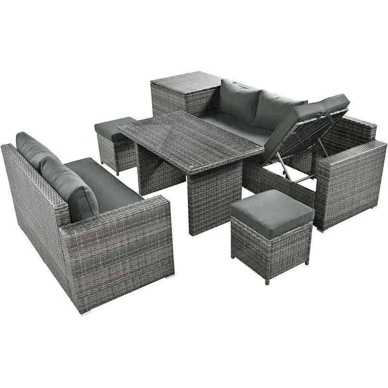 Outdoor 6-Piece Rattan Sofa Set