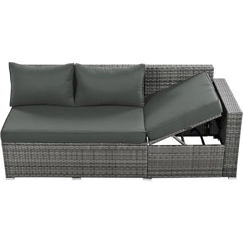 Outdoor 6-Piece Rattan Sofa Set