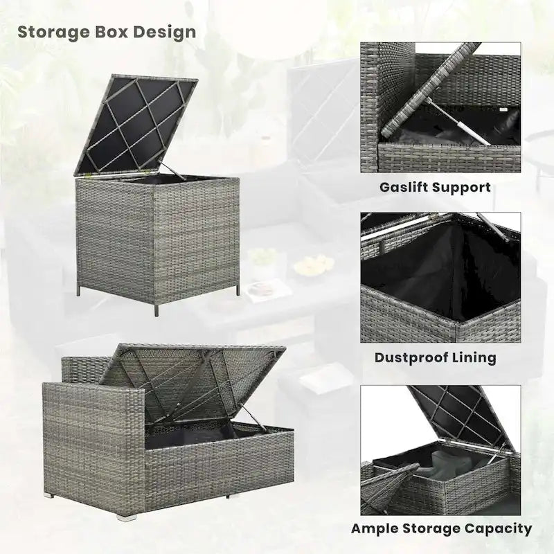 Outdoor 6-Piece Rattan Sofa Set