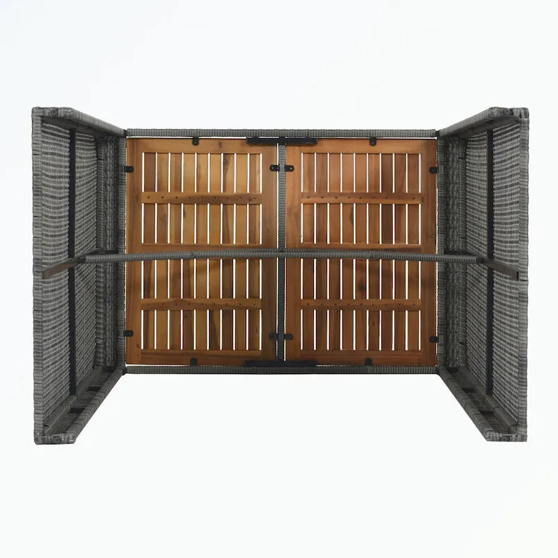 5-pieces Outdoor Patio Wicker Bar Set