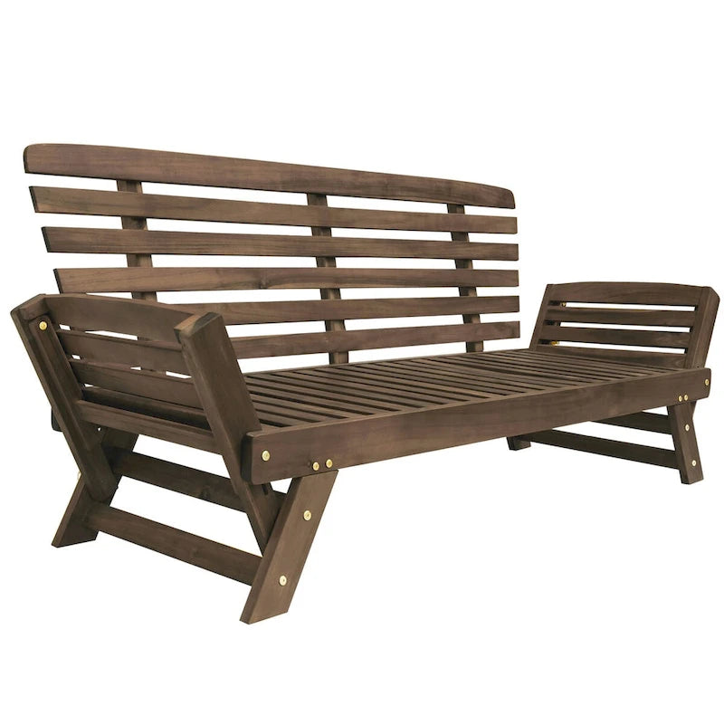 Nestfair Outdoor Adjustable Daybed Sofa Chaise Lounge with Cushions - N/A
