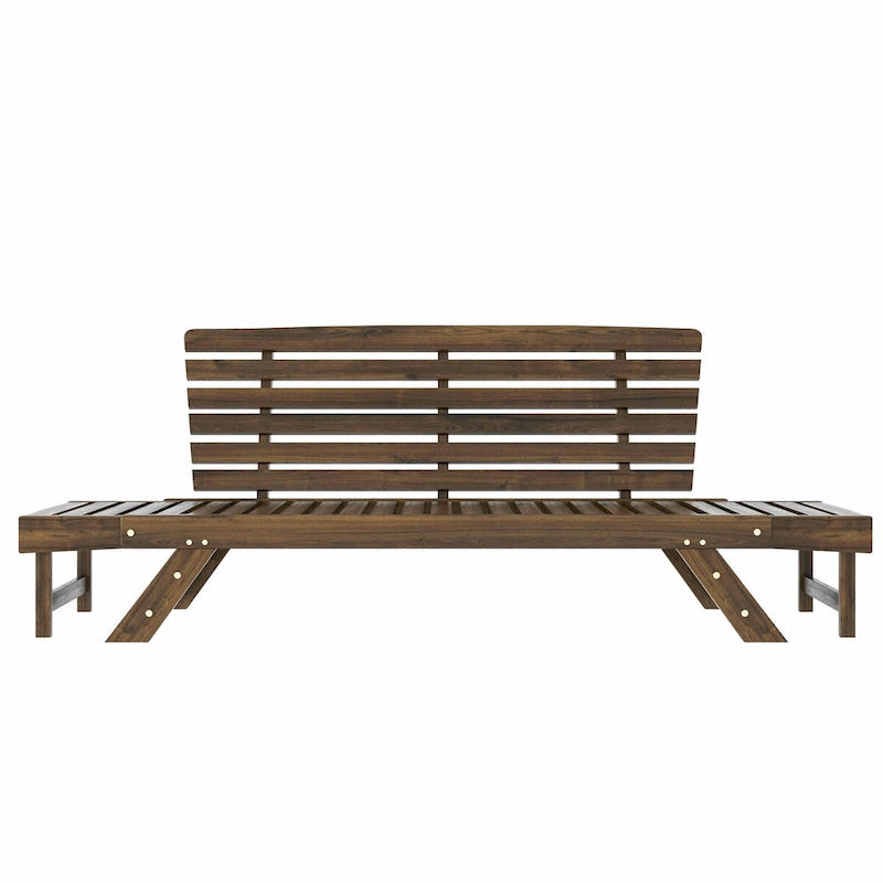 Nestfair Outdoor Adjustable Daybed Sofa Chaise Lounge with Cushions - N/A