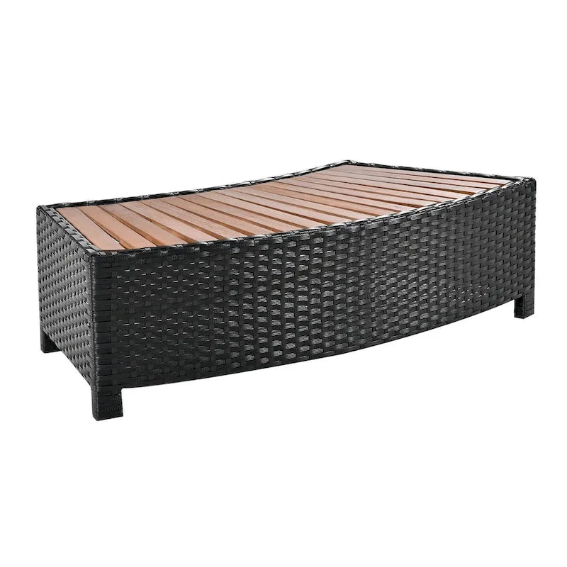 Spa Surround Spa Frame Patio Rattan Sofa Set with Storage Spaces