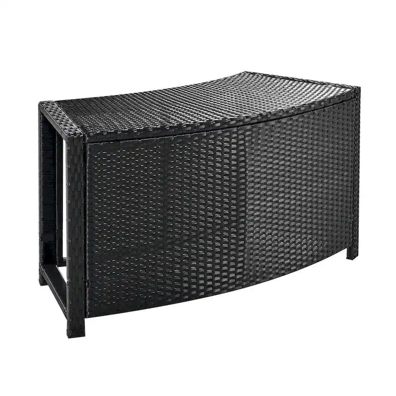 Spa Surround Spa Frame Patio Rattan Sofa Set with Storage Spaces