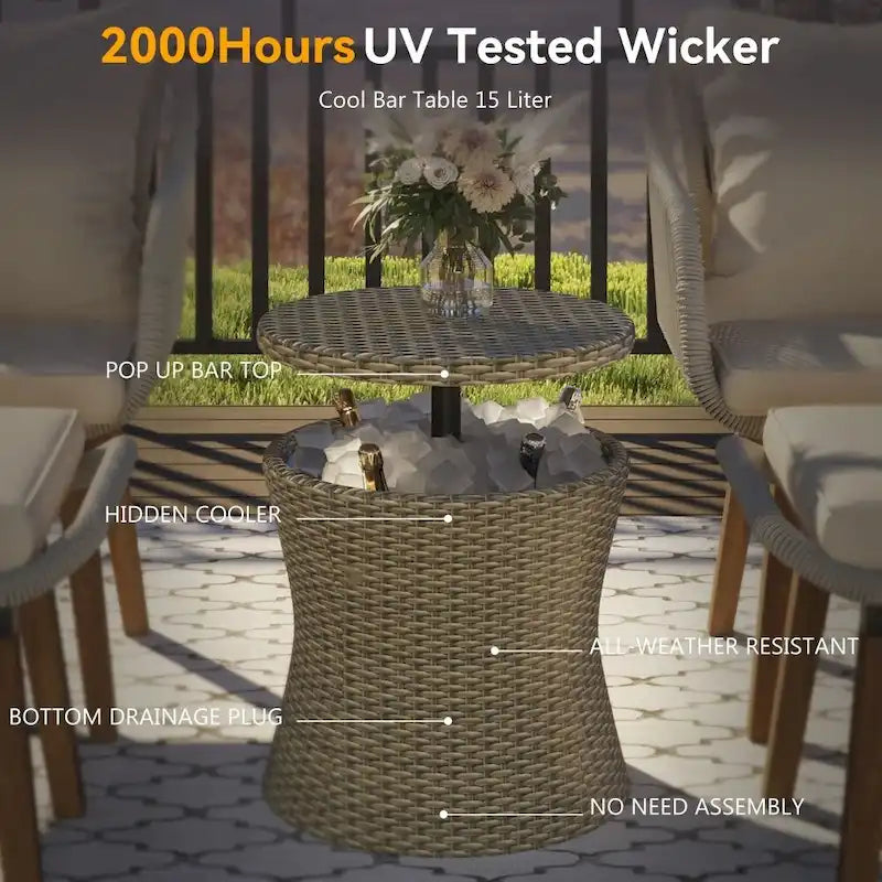 5 Pieces Patio Furniture Chair Sets, Patio Conversation Set