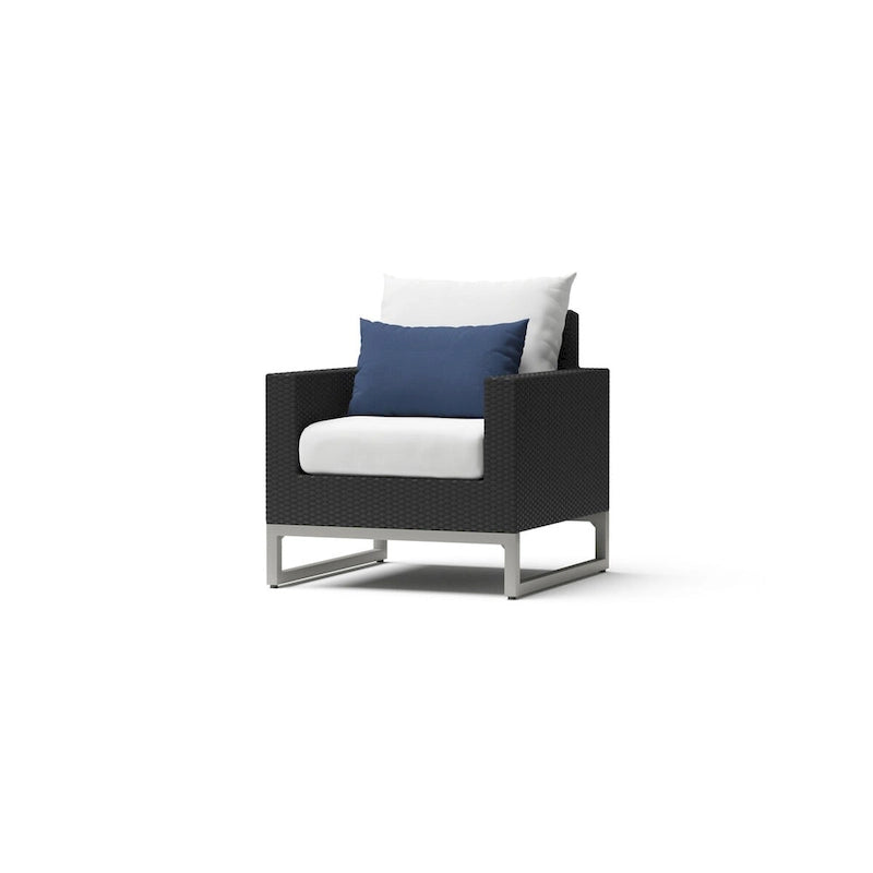 Milo Espresso 2 Piece Sunbrella Outdoor Patio Club Chairs