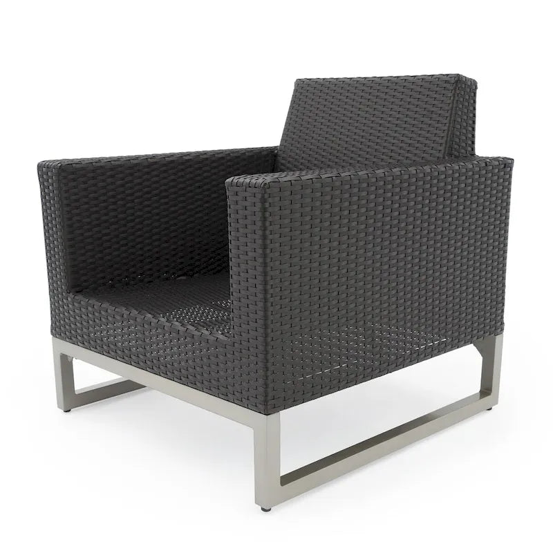 Milo Espresso 2 Piece Sunbrella Outdoor Patio Club Chairs