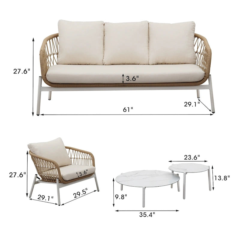 Royalcraft 5 - Person Outdoor Seating Group with Cushions