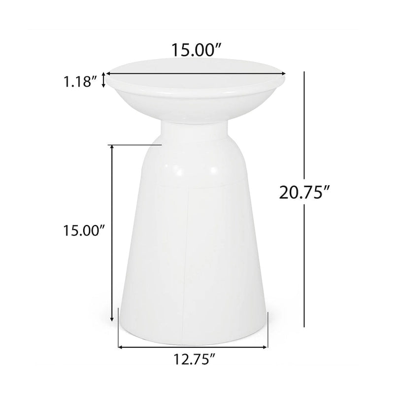 Outdoor Side Table,Cement End Tables for Patio,Garden Small Accent Decorative Stool,Table Indoor