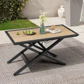 All Weather Patio Outdoor Coffee Table Adjustable Lift Height Aluminum Tea Table - See Picture