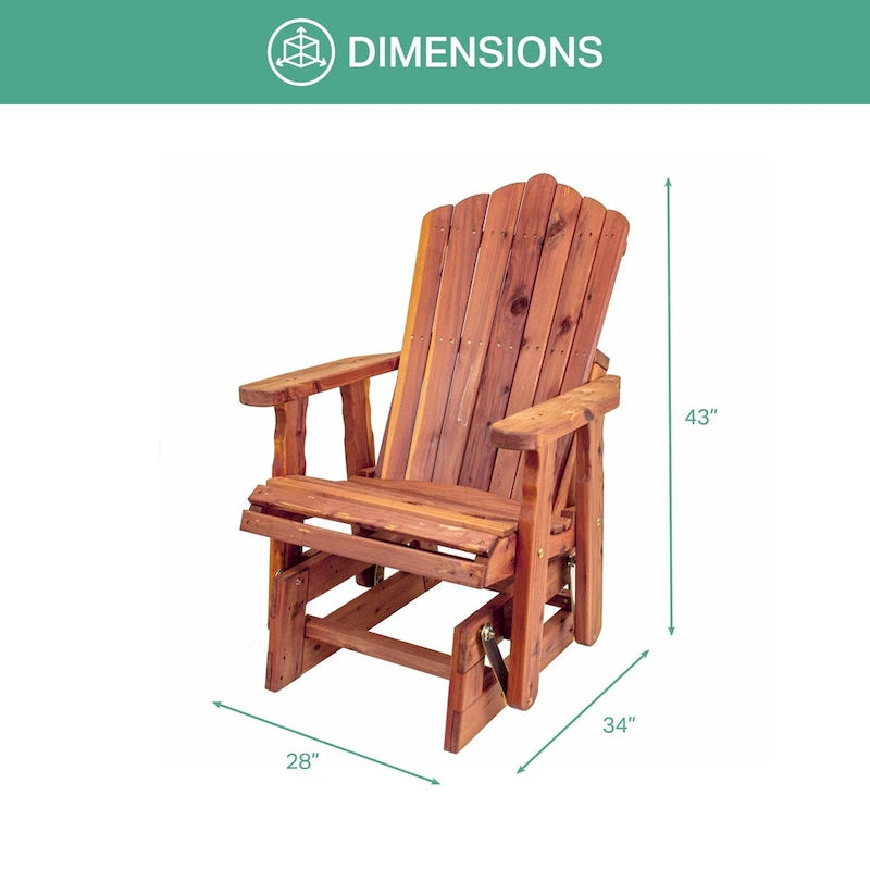 American Furniture Classics Model MM102 23  CEDAR ADIRONDACK Glider
