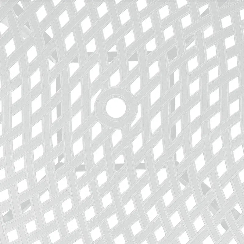 47  Diagonal Round Dining Table-White
