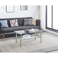 Clear Clear Glass Coffee Table for Living Room - 39.37 *21.65 *17.32