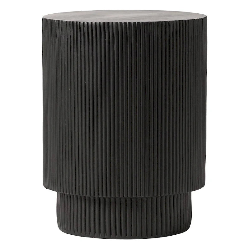 Eden 14-Inch Wide Round Side Table in Fiberstone Accent End Table for Indoor and Outdoor