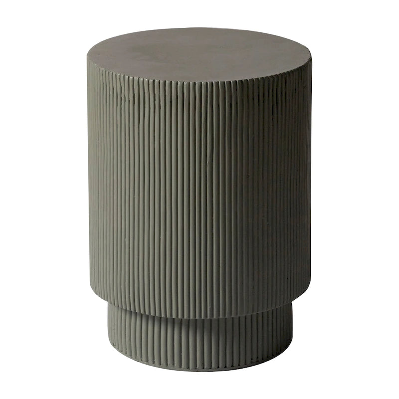 Eden 14-Inch Wide Round Side Table in Fiberstone Accent End Table for Indoor and Outdoor