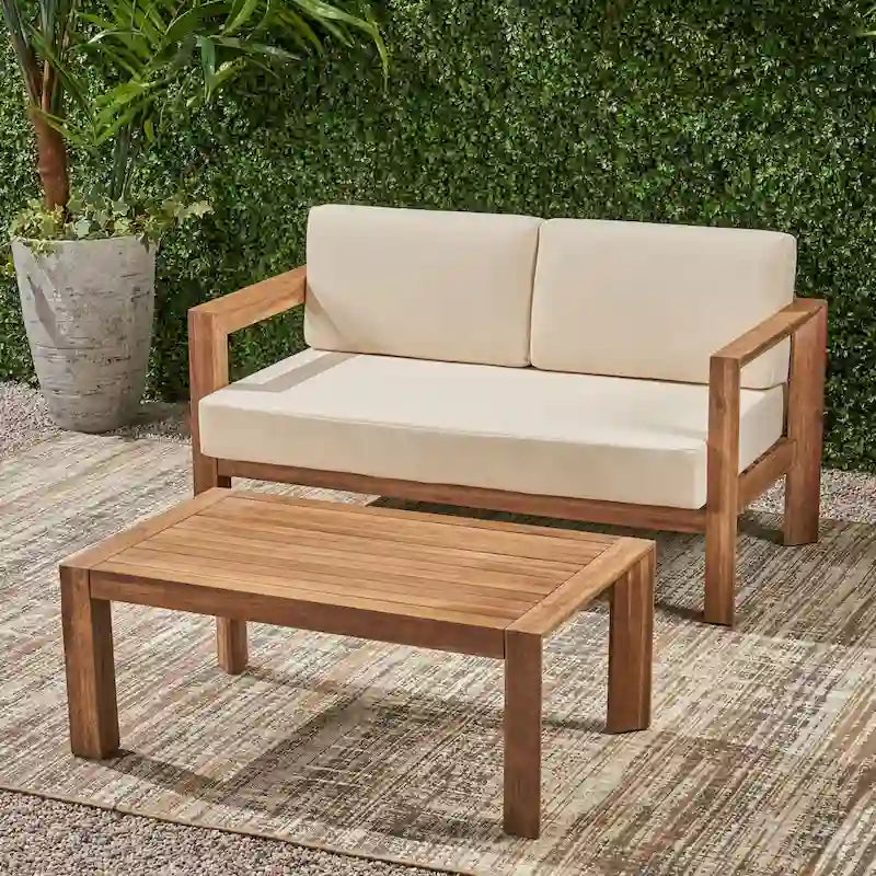 Loveseat and coffee table