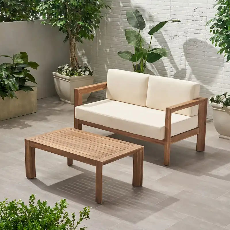 Loveseat and coffee table