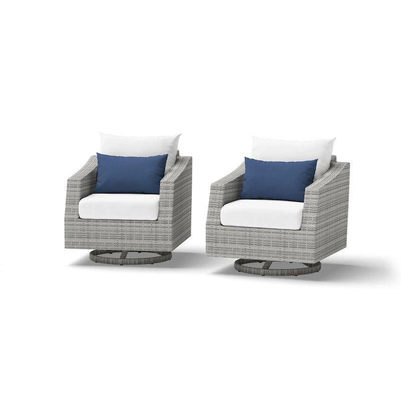 Cannes 2 Piece Sunbrella Outdoor Patio Motion Club Chairs