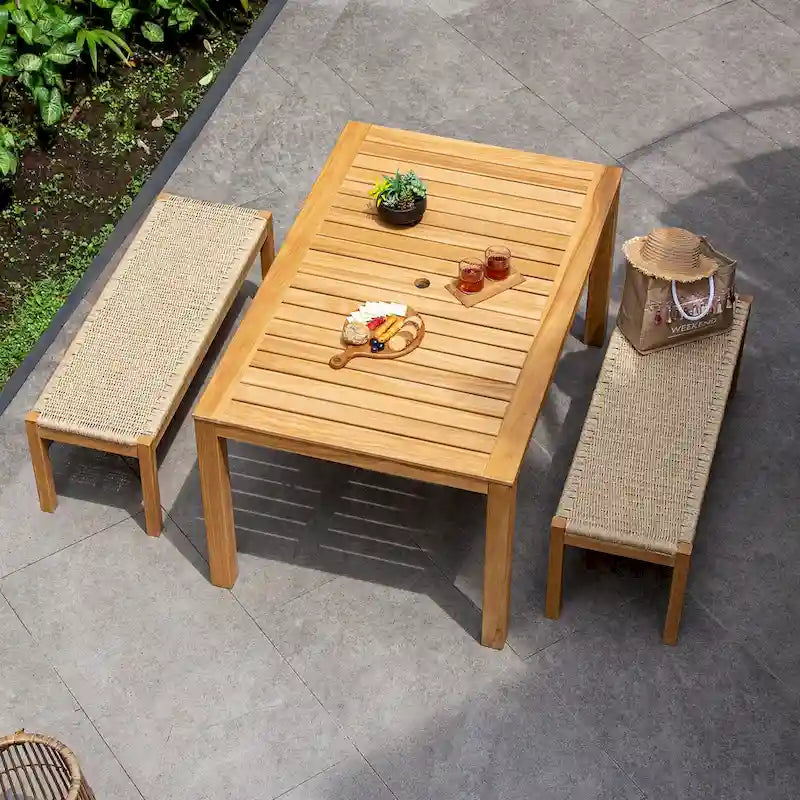 Cambridge Casual Paxton 3-piece Teak Outdoor Dining Set