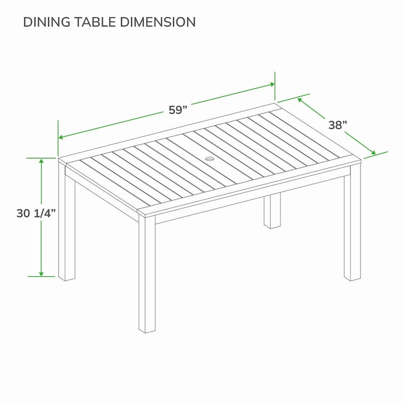 Cambridge Casual Paxton 3-piece Teak Outdoor Dining Set
