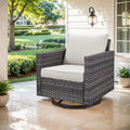 Outdoor Swivel Rocker Patio Chairs with Cushions - Grey