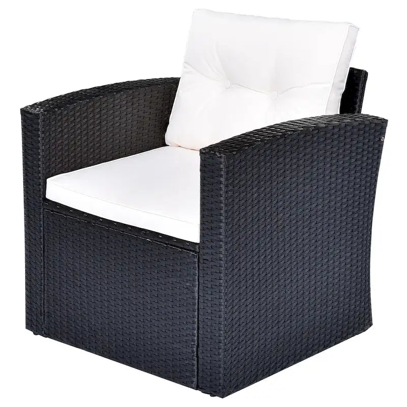 6-Piece Outdoor Patio Furniture Sets Wicker Rattan Sectional Couch Sofa Set with Coffee Table