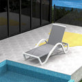 Adjustable Patio Aluminum Chaise Lounge Lounge Chairs with Arm