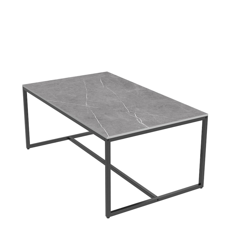 Rectangle Coffee Table Sintered Stone Table for Living Room Office - 39.4x23.6x16.9 inch