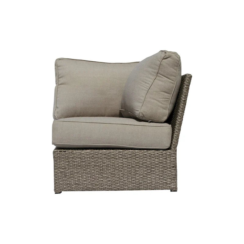 LSI 9 Piece Sectional Seating Group With Olefin Gray Cushion